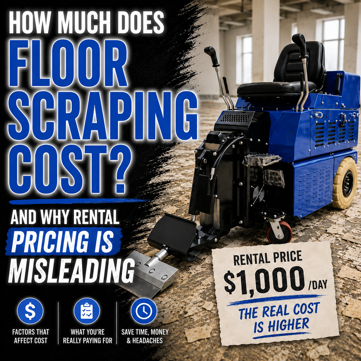 How Much Does Floor Scraping Cost? (And Why Rental Pricing Is Misleading)